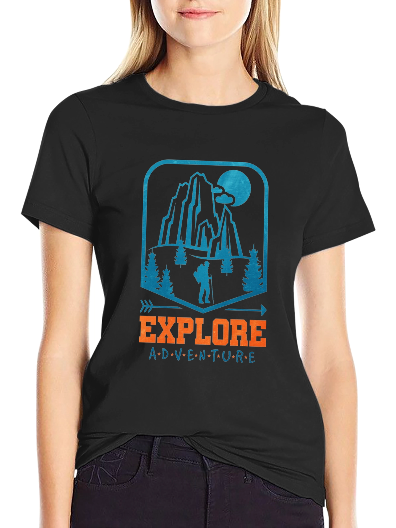 Explore Adventure Graphic Tee - Black