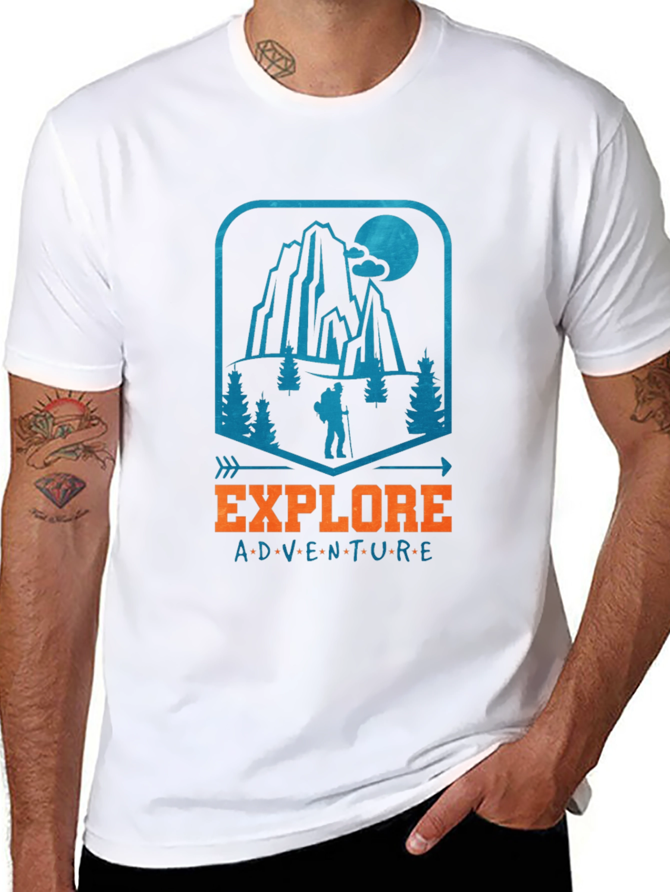 Explore Adventure Graphic Tee - Black