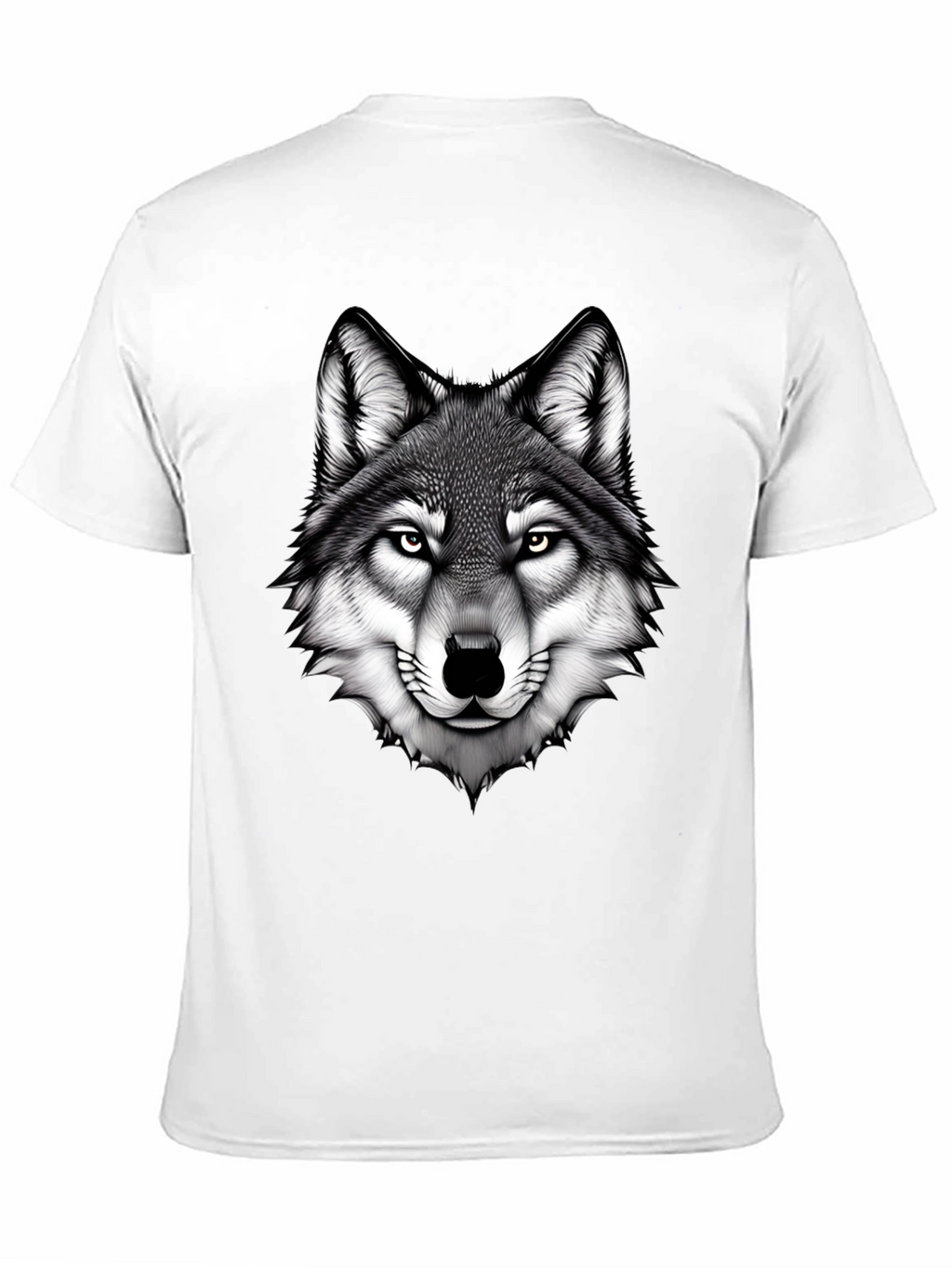 Wolf Graphic Tee - Bold Animal Print Black T-Shirt