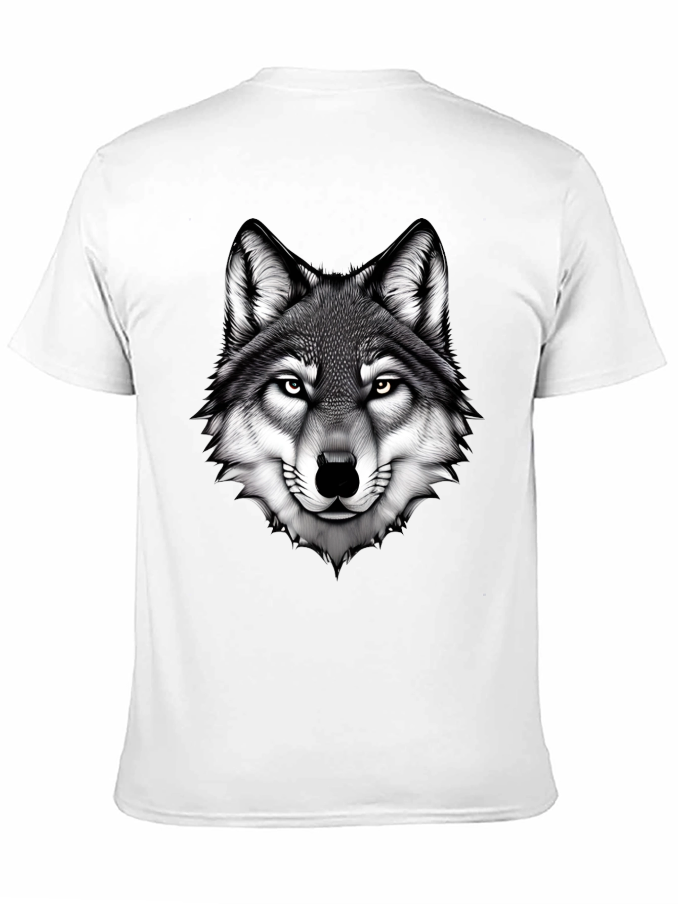 Wolf Graphic Tee - Bold Animal Print Black T-Shirt