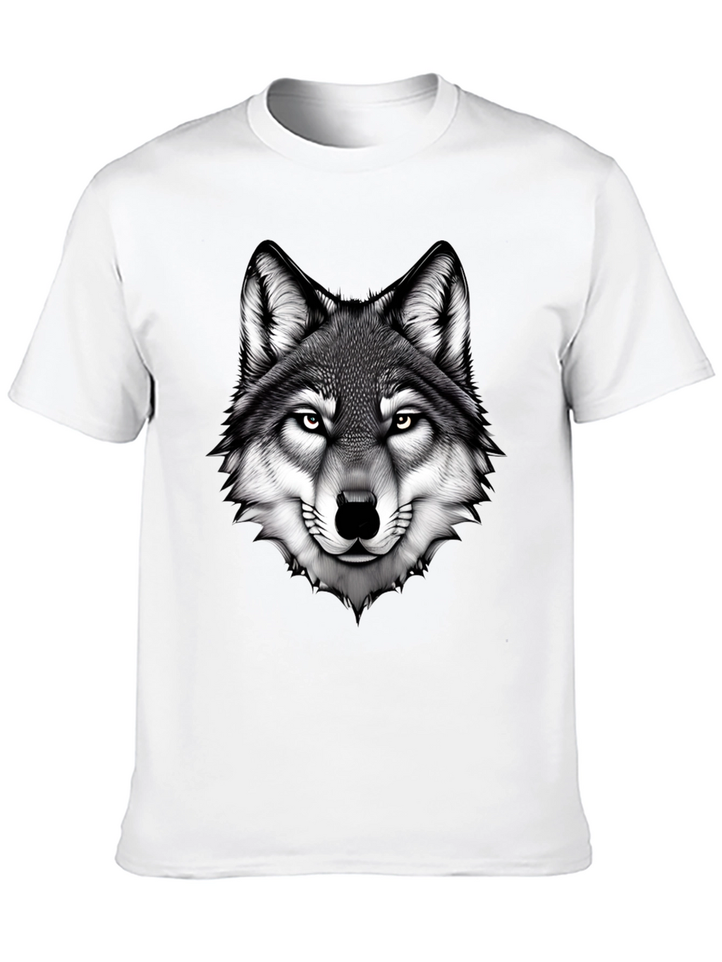 Wolf Graphic Tee - Bold Animal Print Black T-Shirt