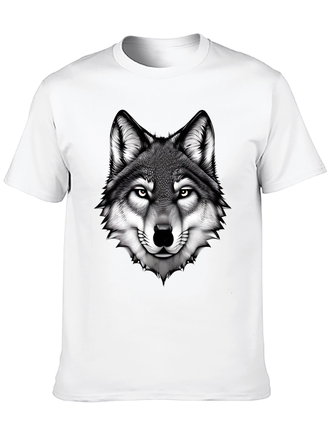 Wolf Graphic Tee - Bold Animal Print Black T-Shirt