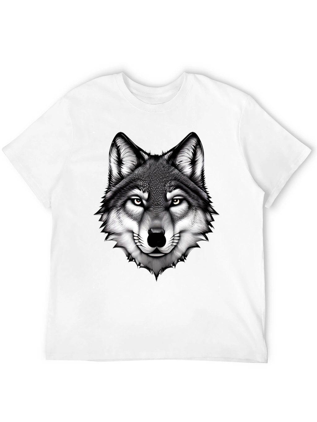 Wolf Graphic Tee - Bold Animal Print Black T-Shirt