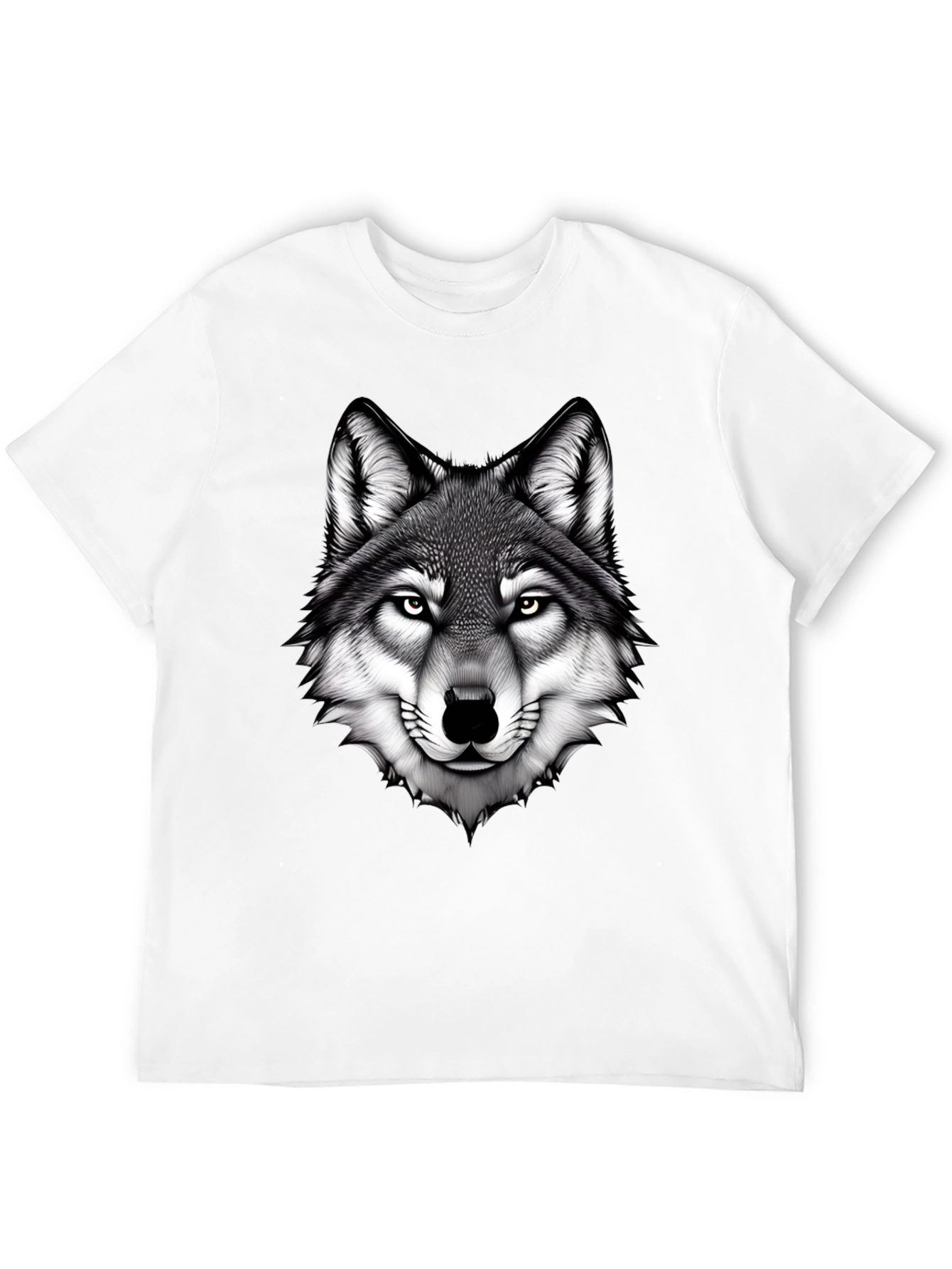 Wolf Graphic Tee - Bold Animal Print Black T-Shirt