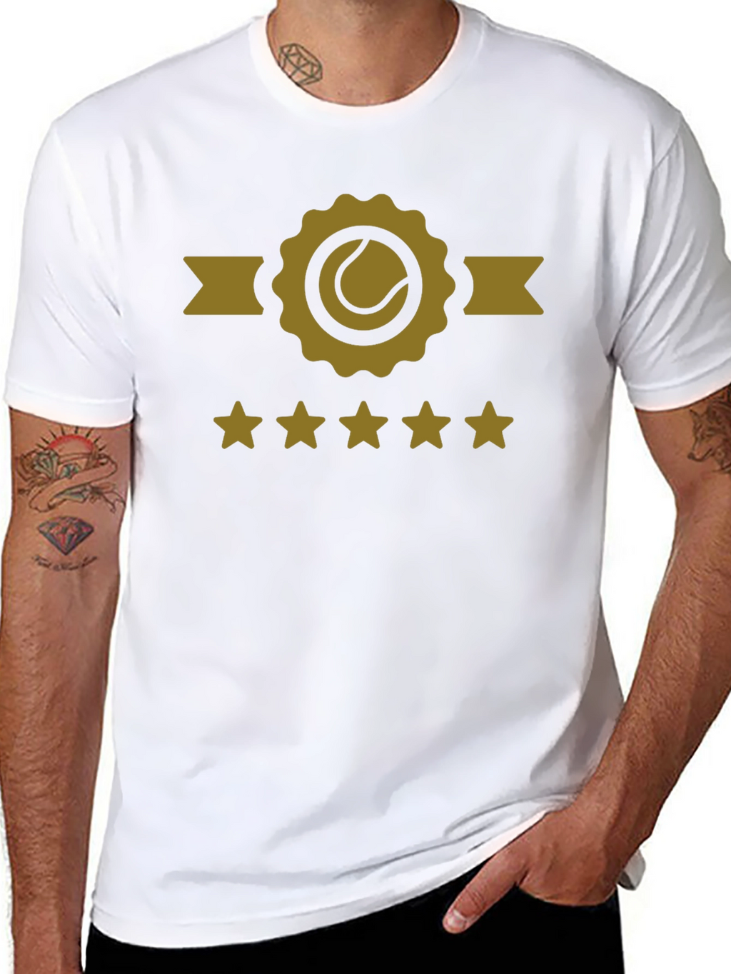 Tennis Star Rating Black T-Shirt