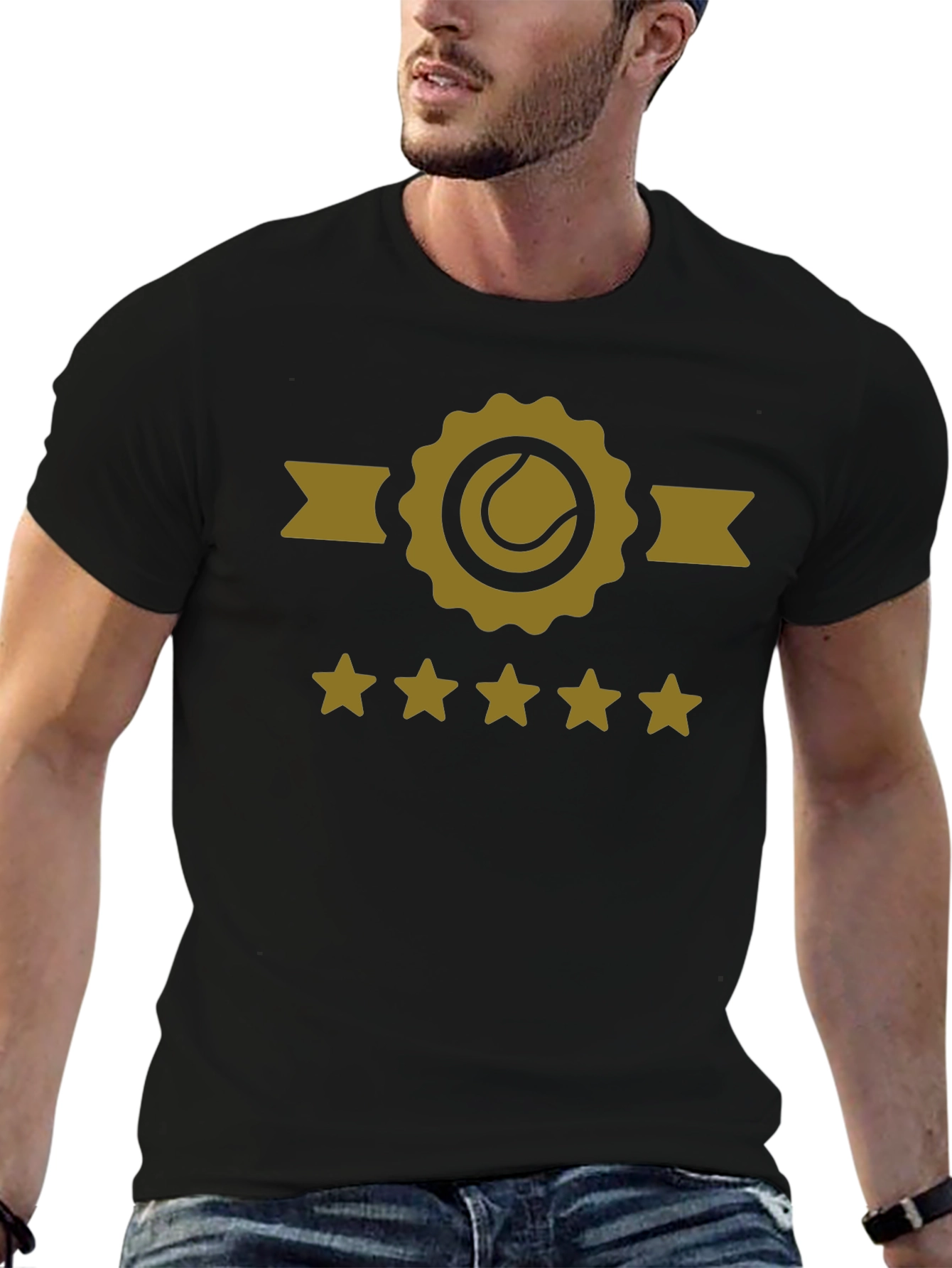 Tennis Star Rating Black T-Shirt