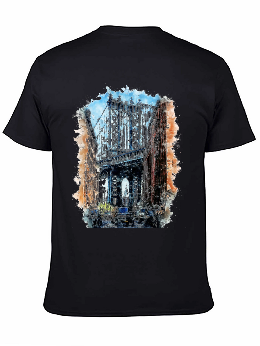 Watercolor Bridge Graphic T-Shirt