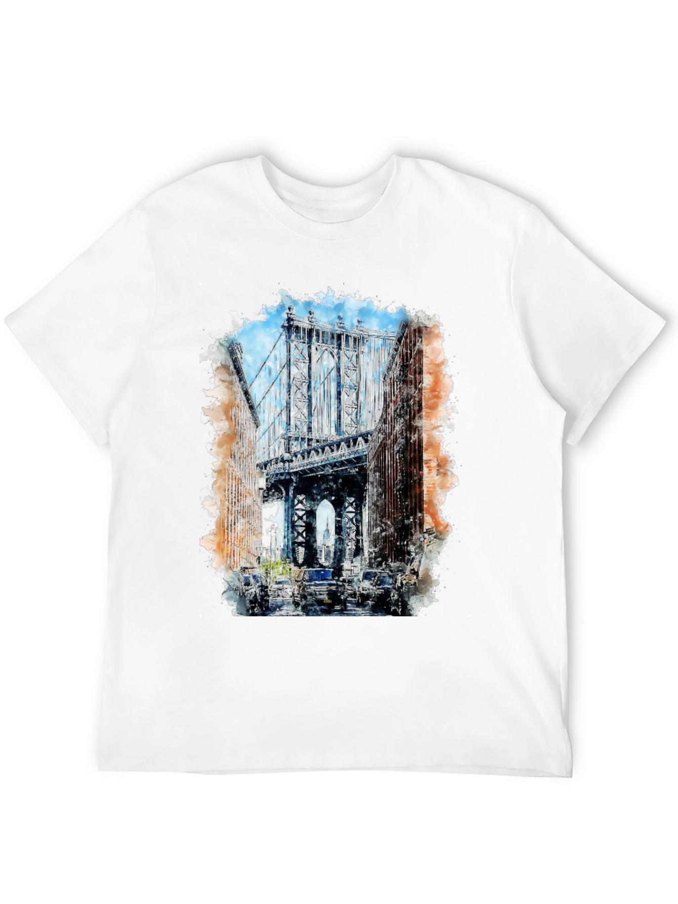 Watercolor Bridge Graphic T-Shirt