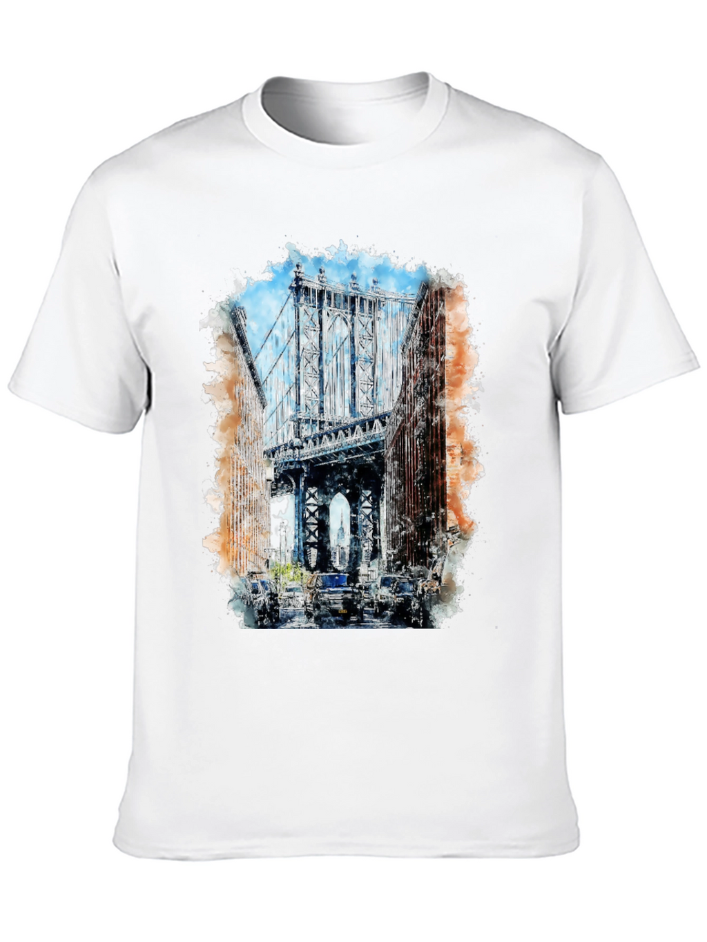 Watercolor Bridge Graphic T-Shirt