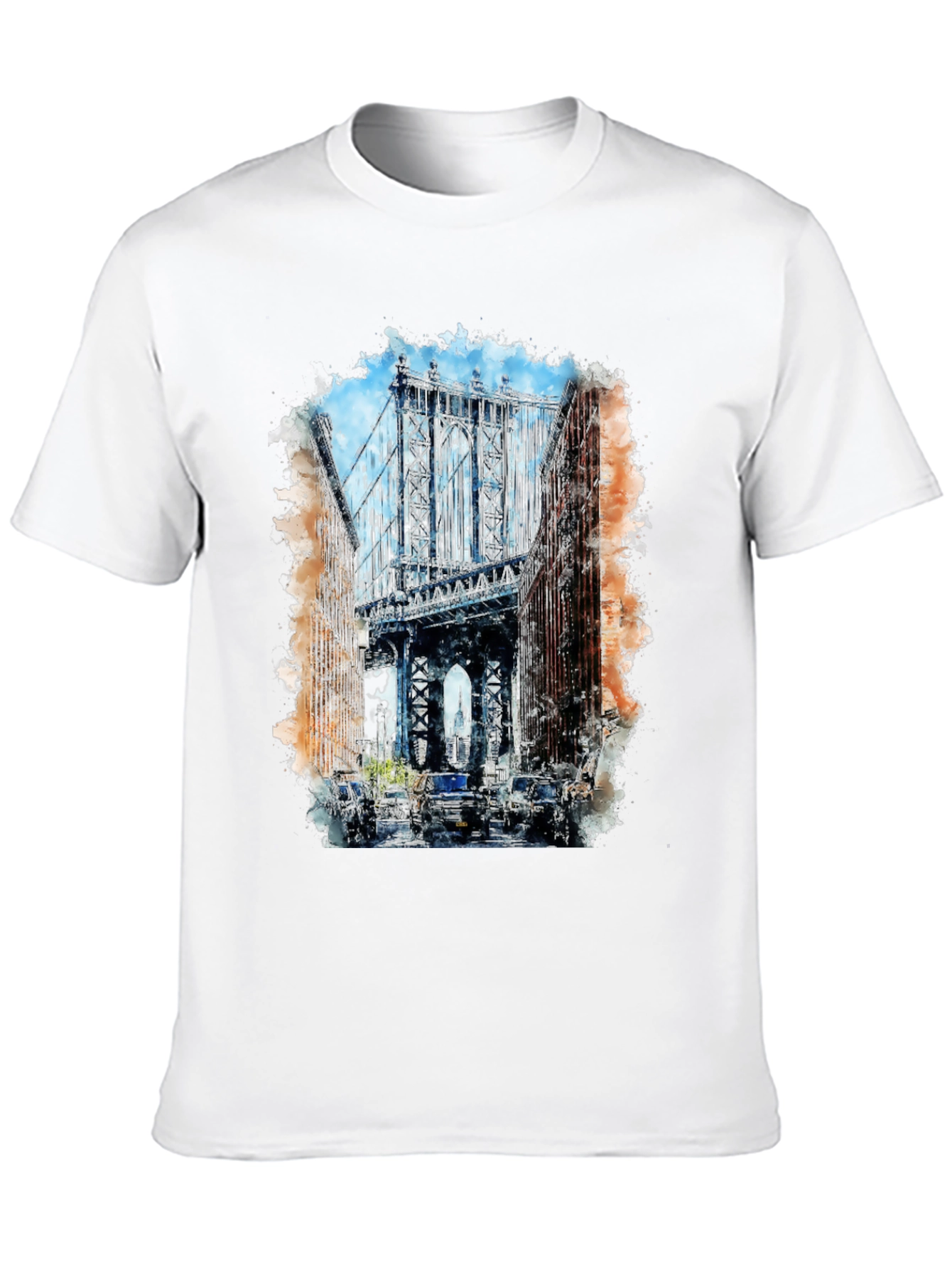 Watercolor Bridge Graphic T-Shirt