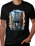 Watercolor Bridge Graphic T-Shirt