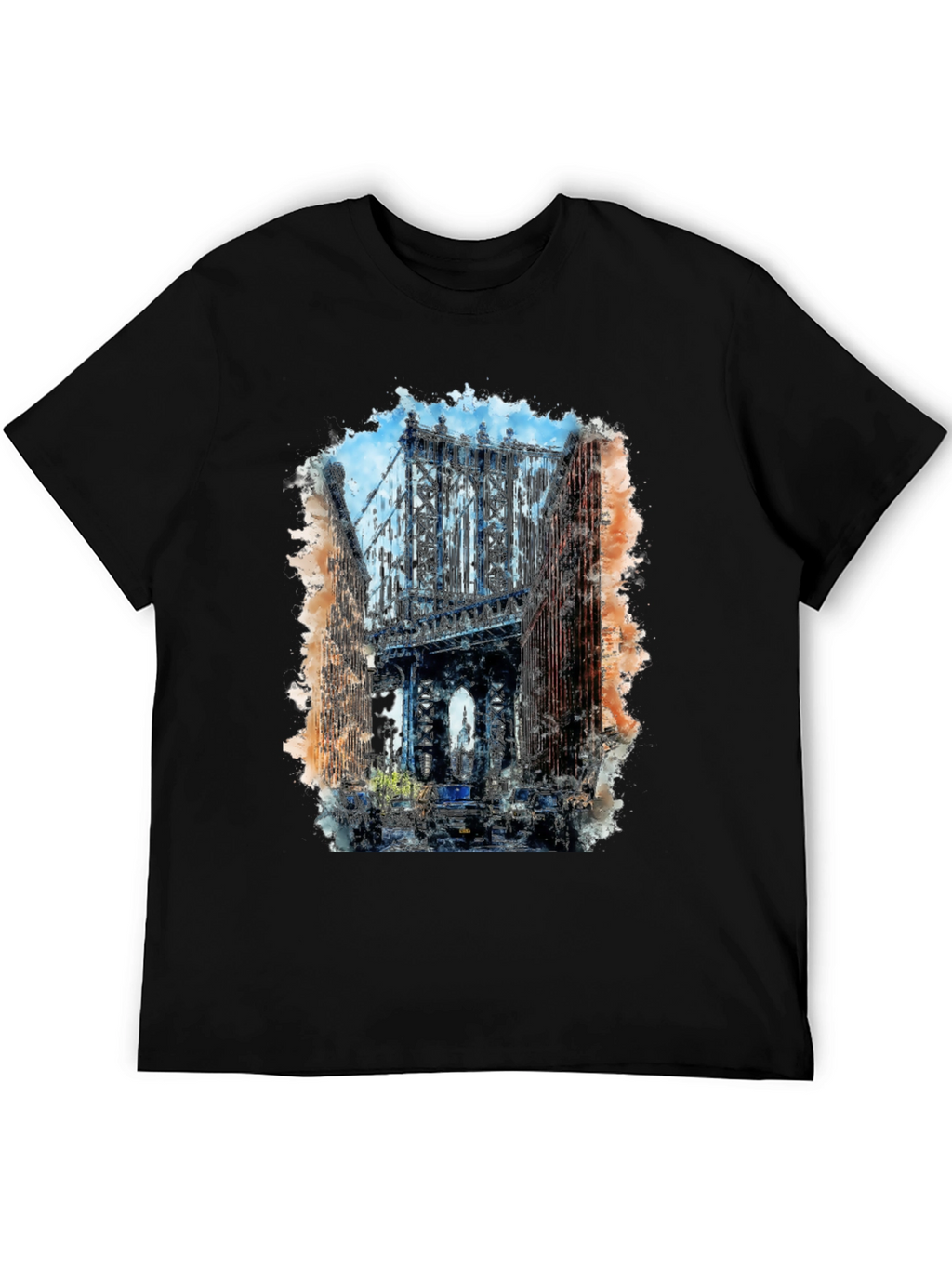 Watercolor Bridge Graphic T-Shirt