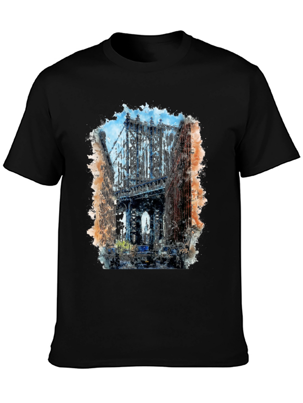 Watercolor Bridge Graphic T-Shirt