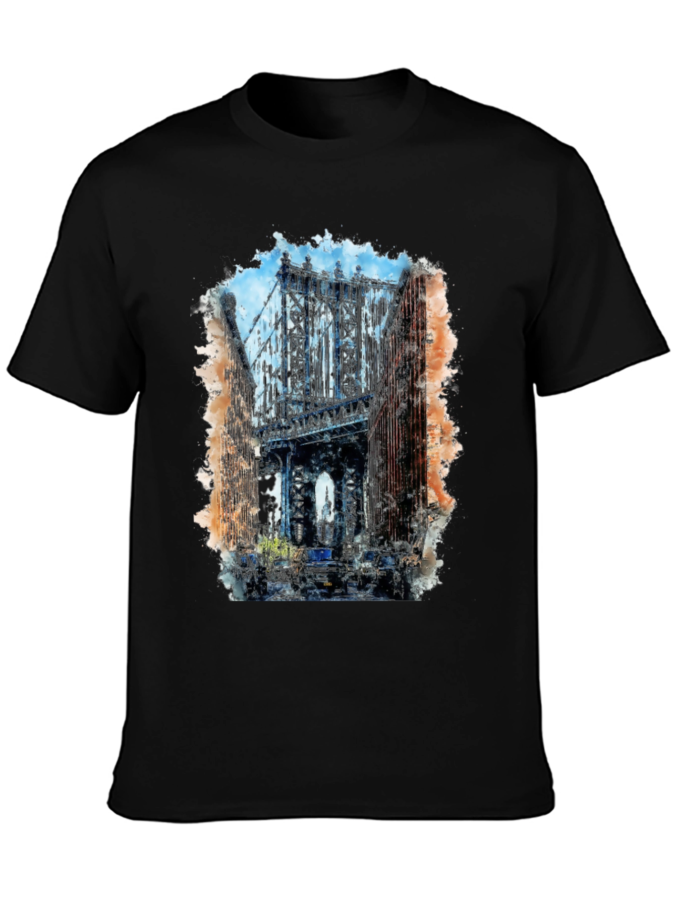 Watercolor Bridge Graphic T-Shirt