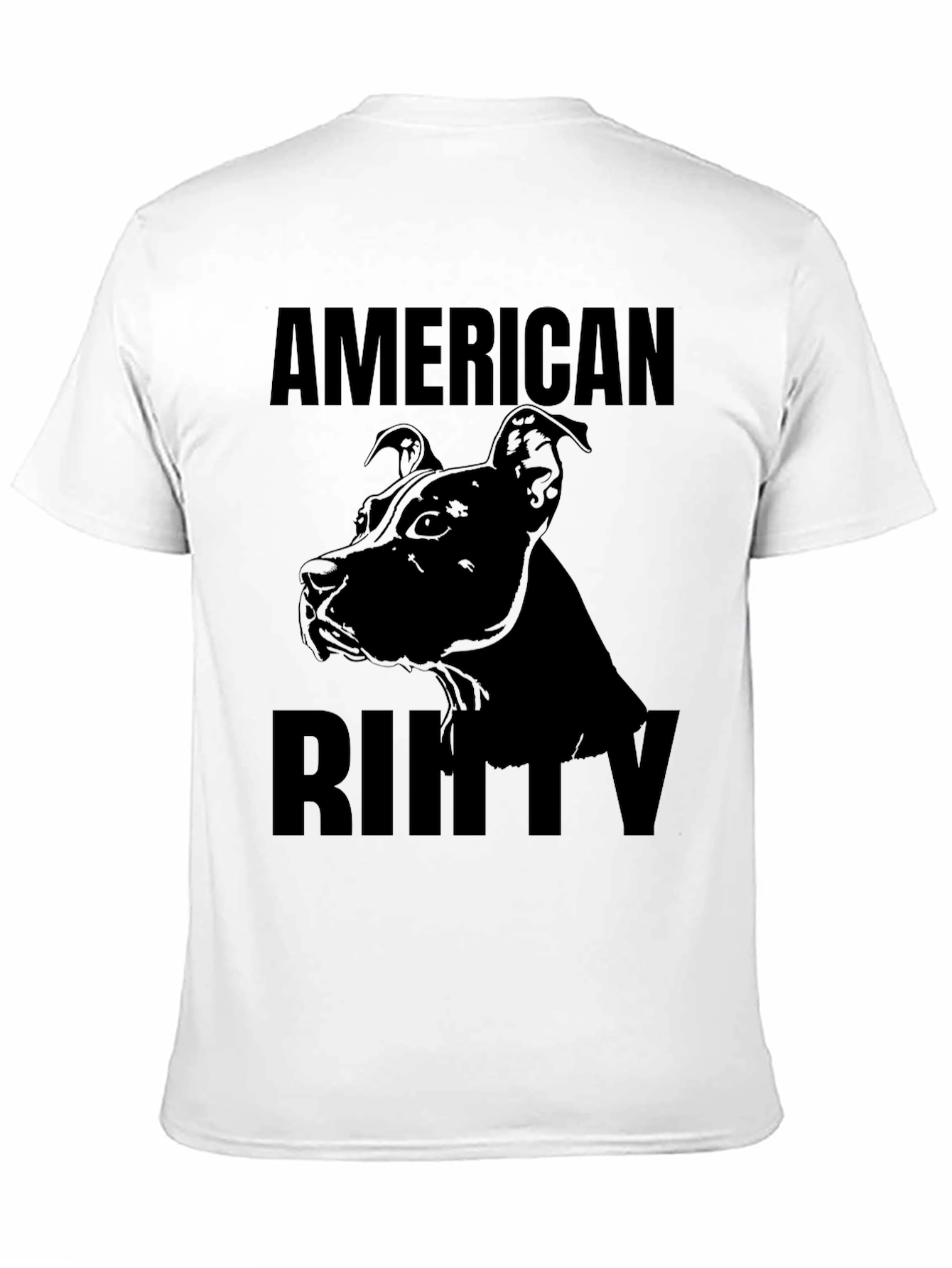 American Bully Dog Graphic Tee - Black Cotton T-Shirt