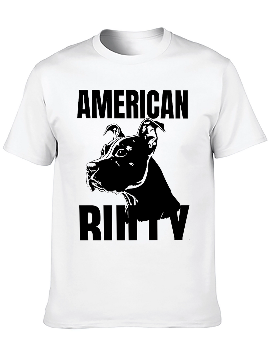 American Bully Dog Graphic Tee - Black Cotton T-Shirt