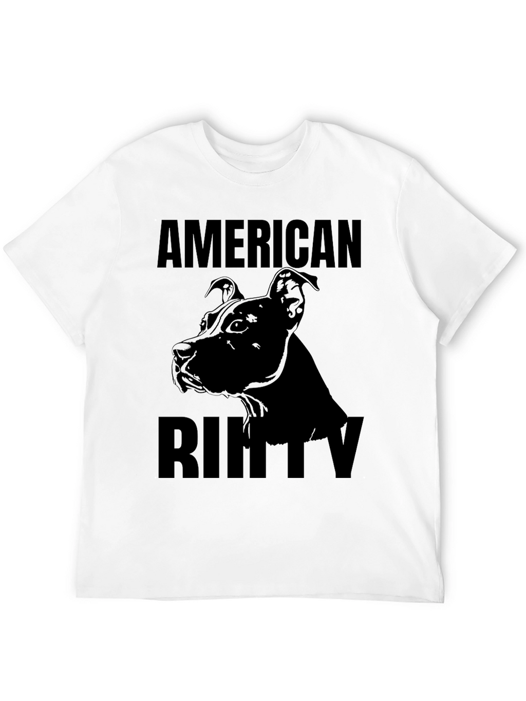 American Bully Dog Graphic Tee - Black Cotton T-Shirt