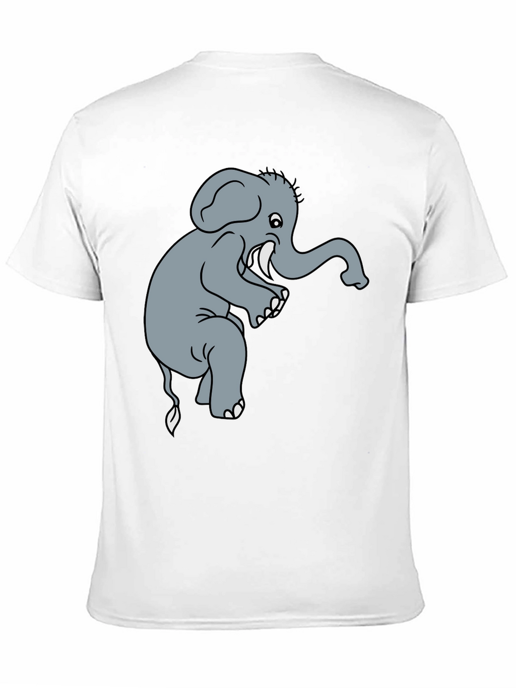 Elephant Graphic Tee - Black Cotton T-Shirt
