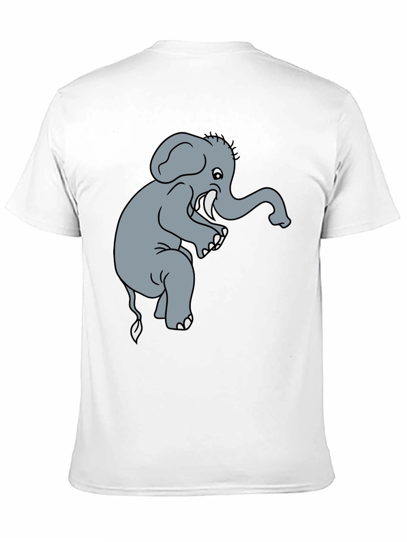 Elephant Graphic Tee - Black Cotton T-Shirt