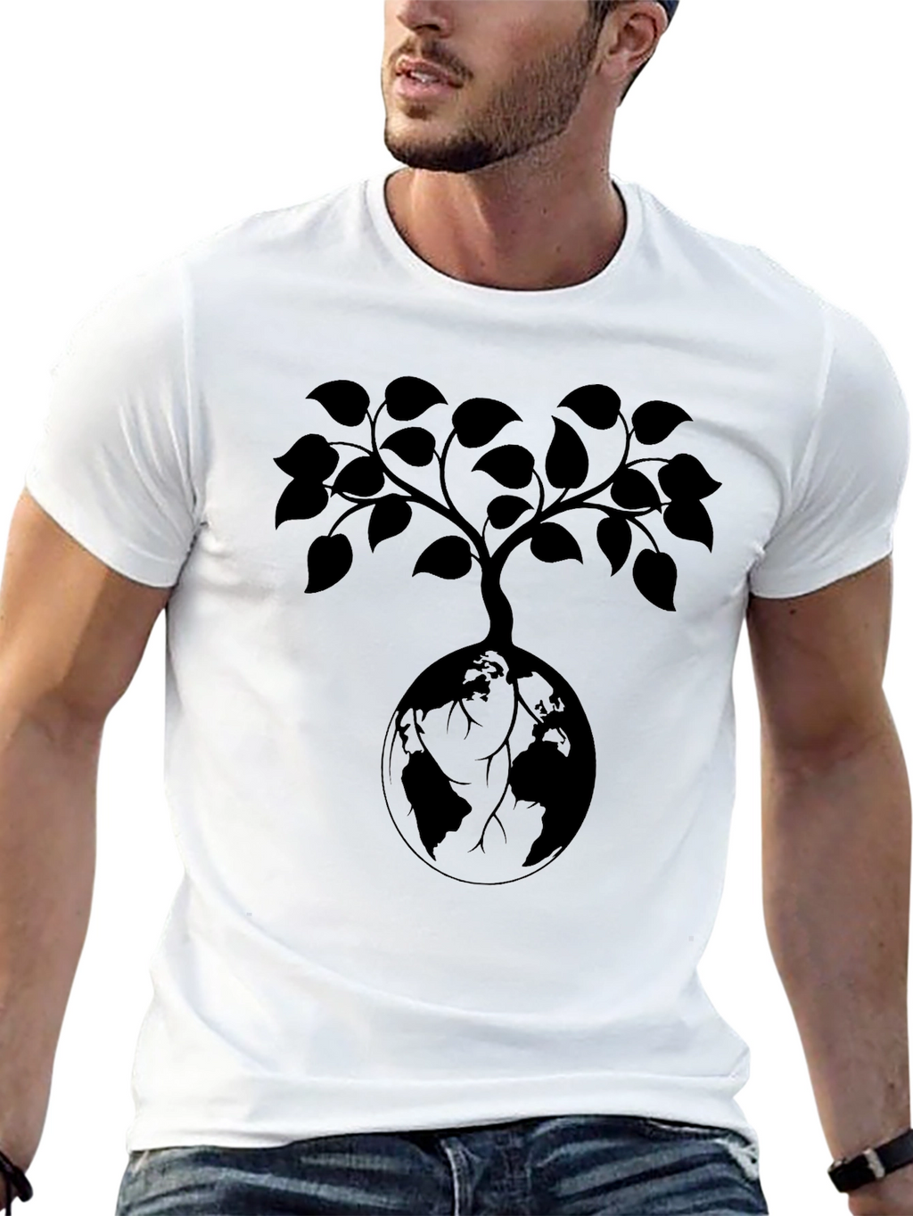 Earth Tree Graphic Tee - Black