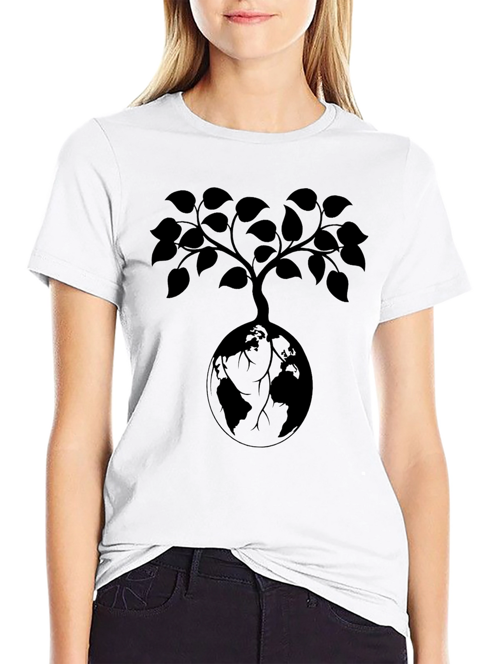 Earth Tree Graphic Tee - Black