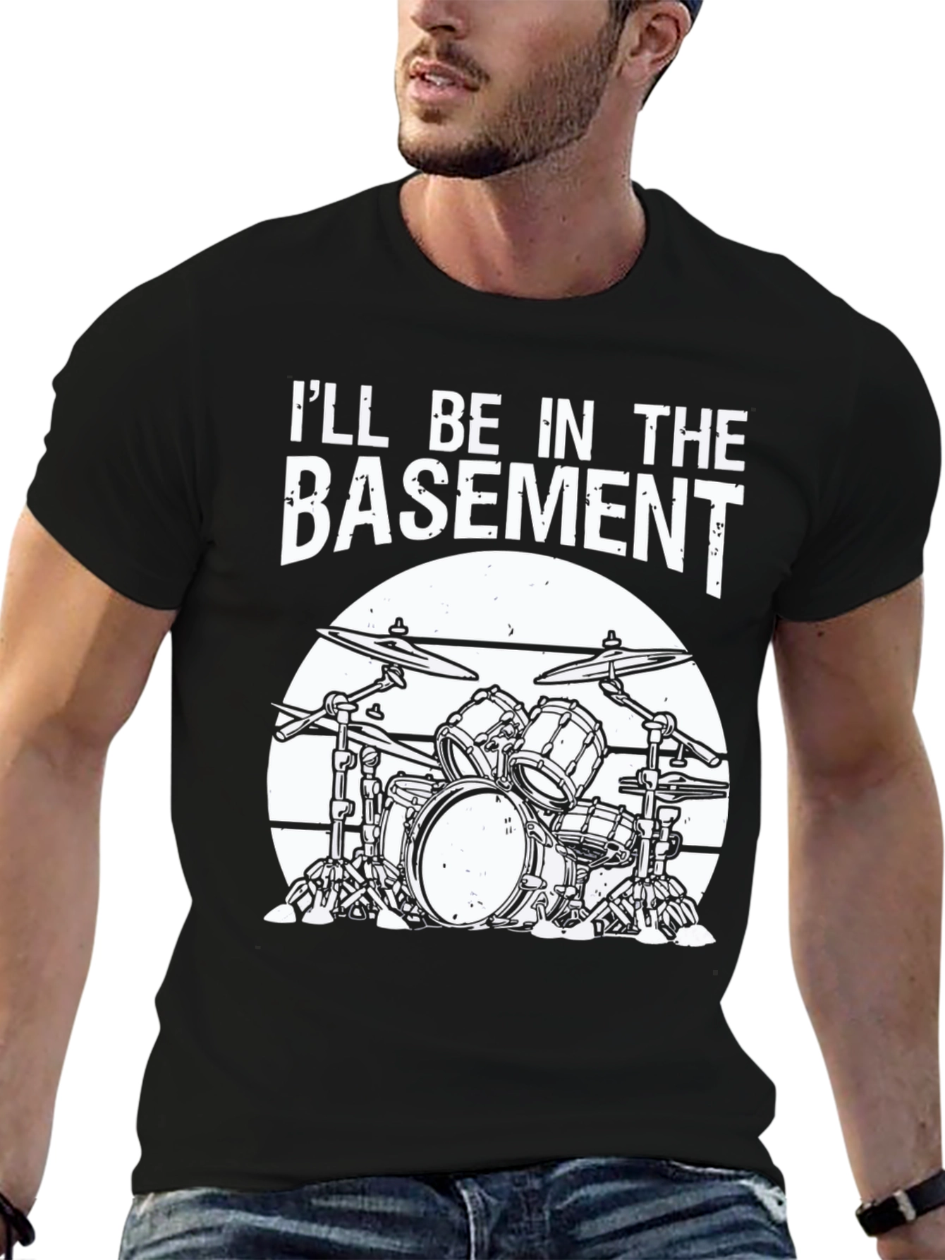 Ill Be In The Basement Drum Set T-Shirt