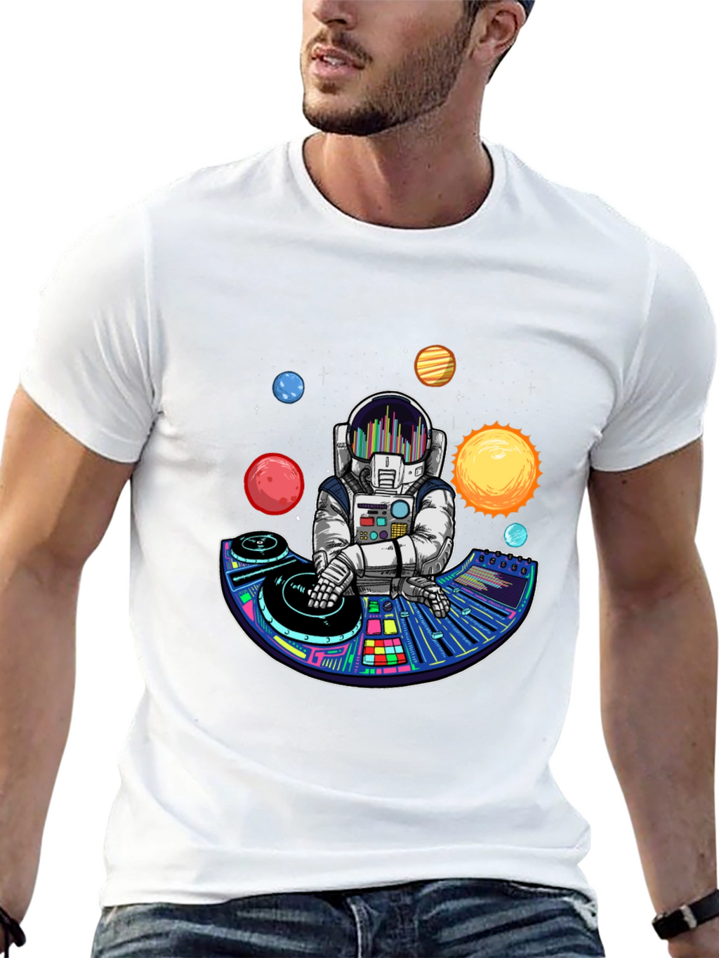 Astronaut DJ T-Shirt - Space Music Lover Tee