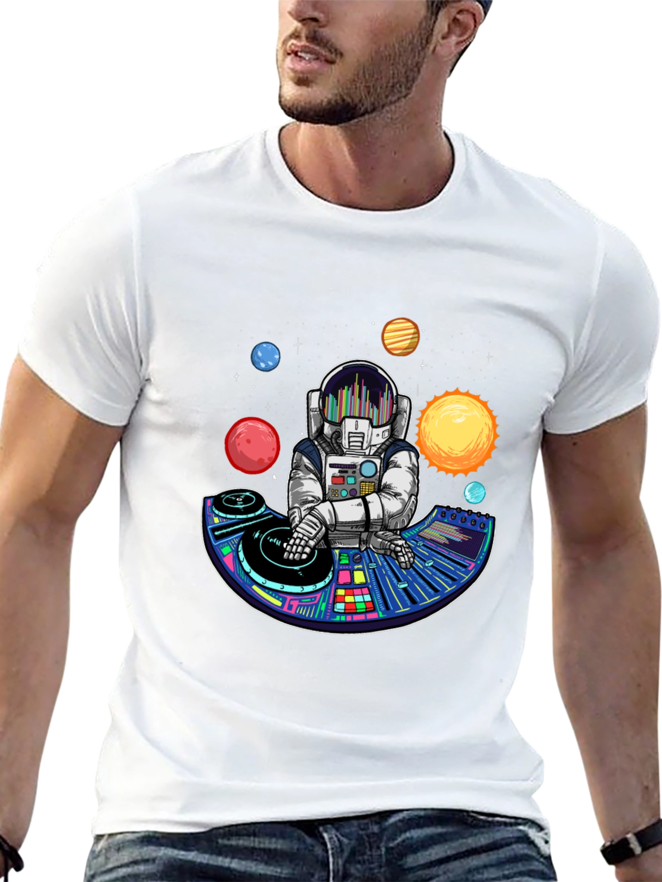 Astronaut DJ T-Shirt - Space Music Lover Tee