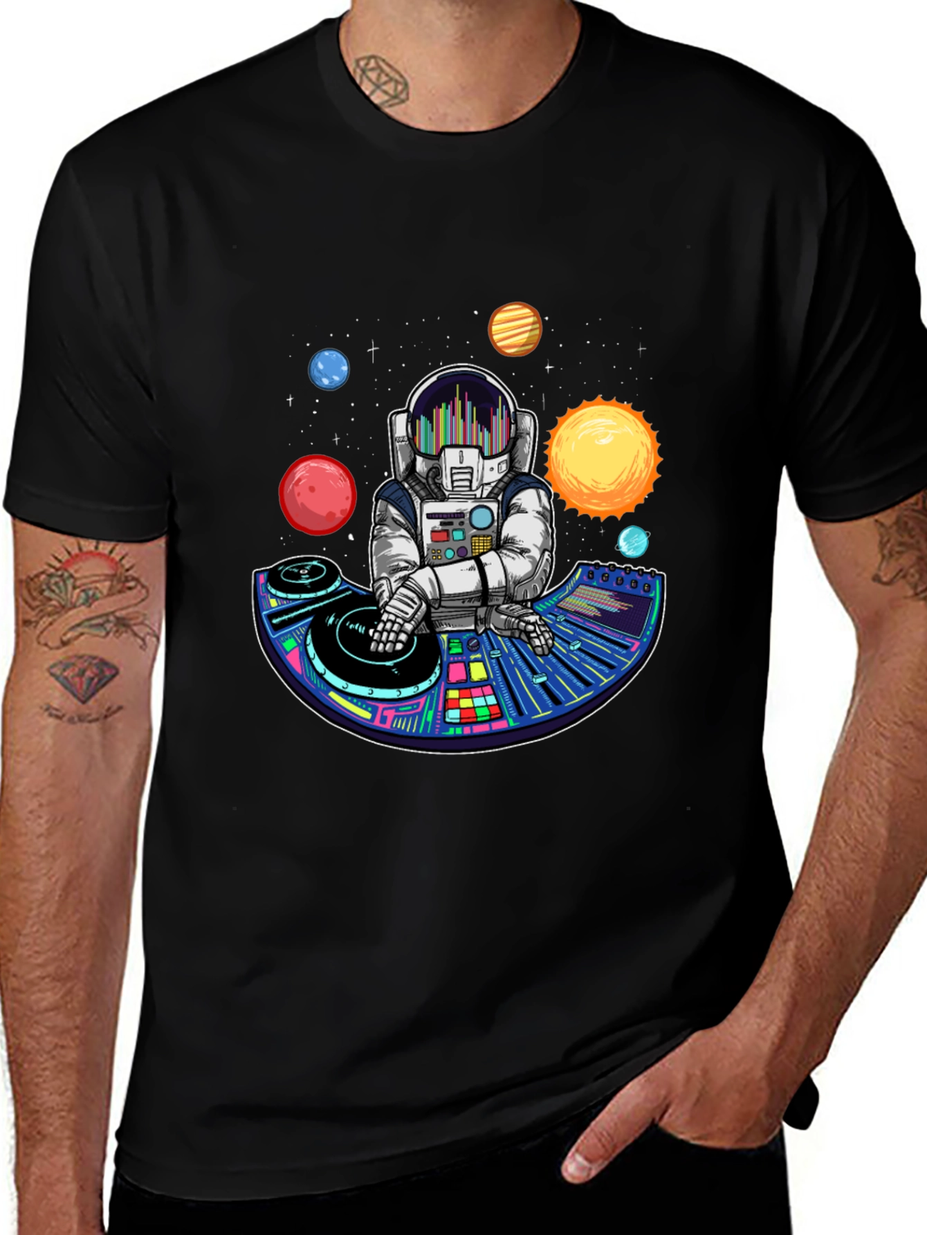 Astronaut DJ T-Shirt - Space Music Lover Tee