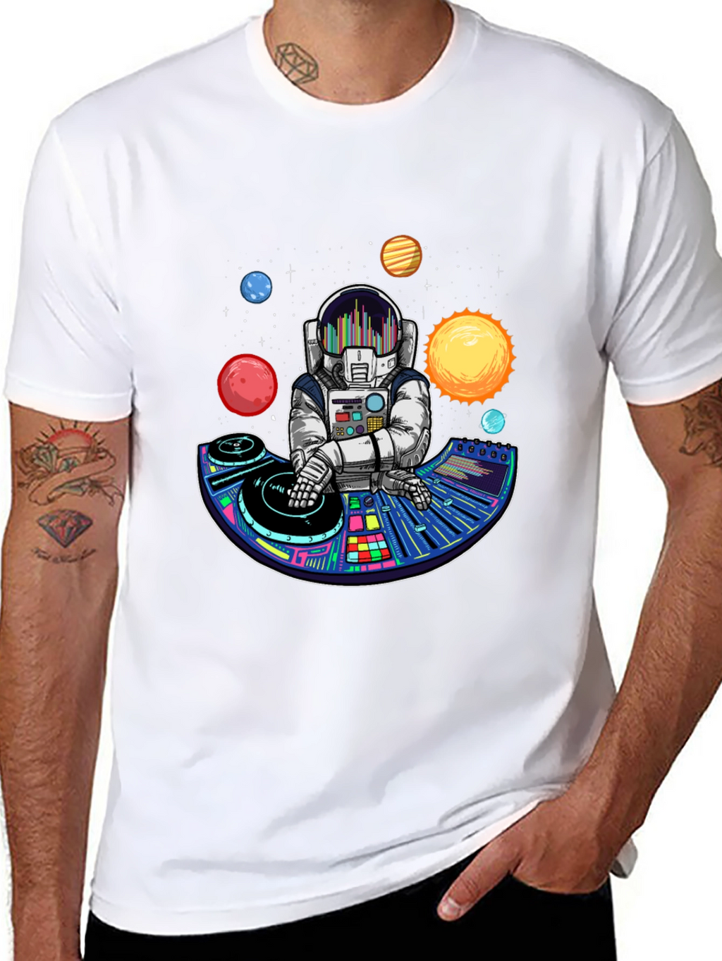 Astronaut DJ T-Shirt - Space Music Lover Tee