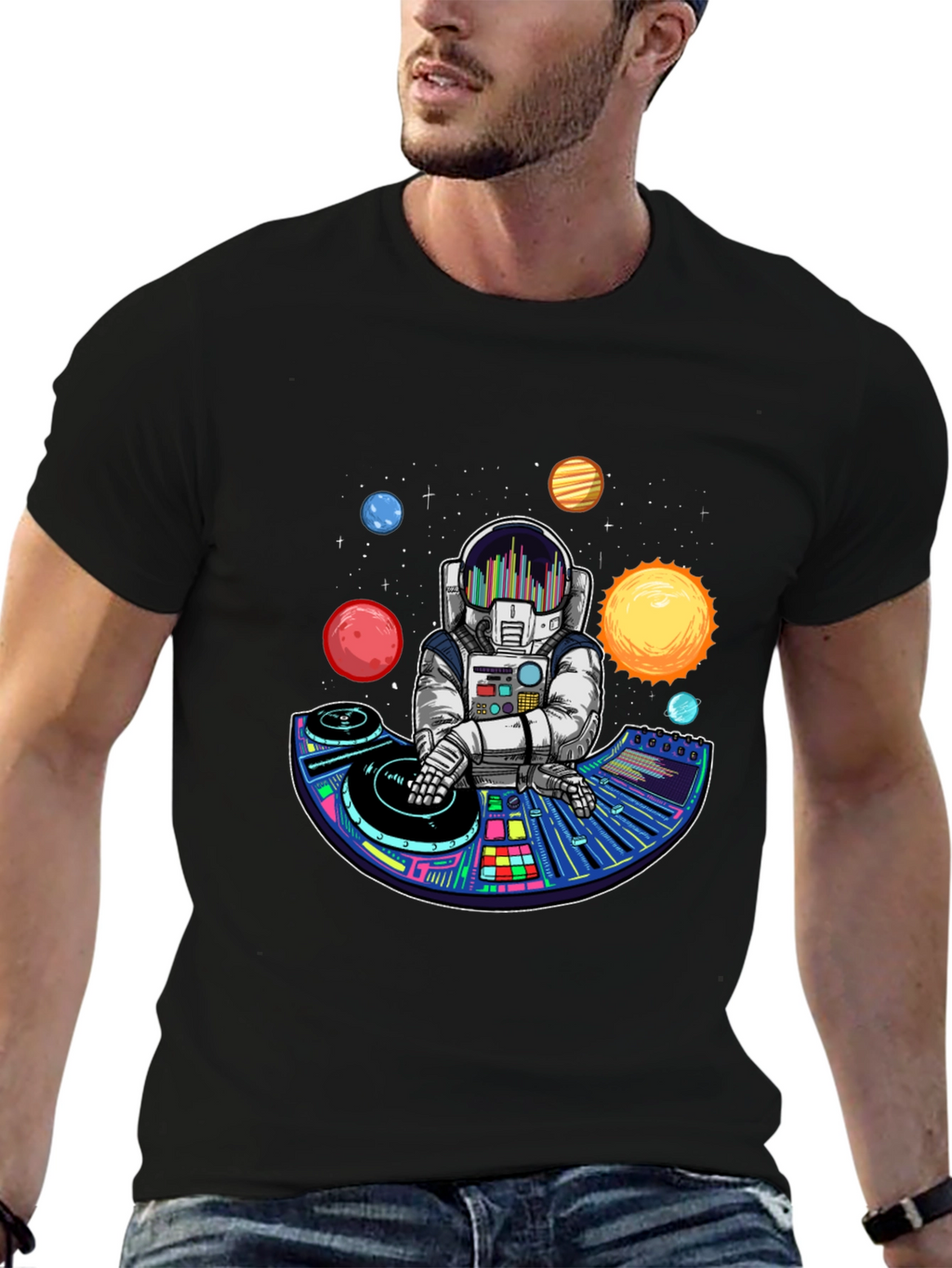 Astronaut DJ T-Shirt - Space Music Lover Tee