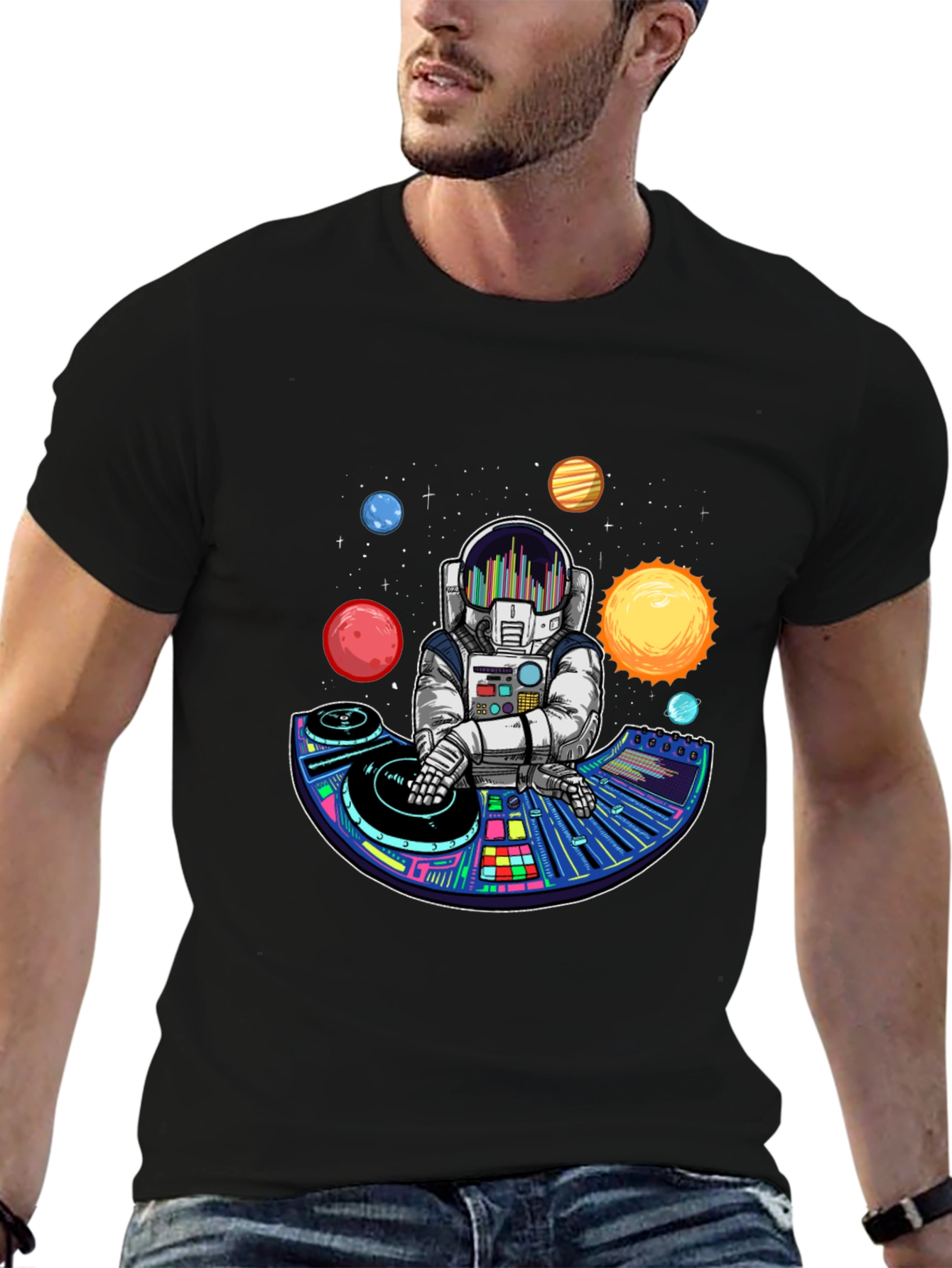 Astronaut DJ T-Shirt - Space Music Lover Tee