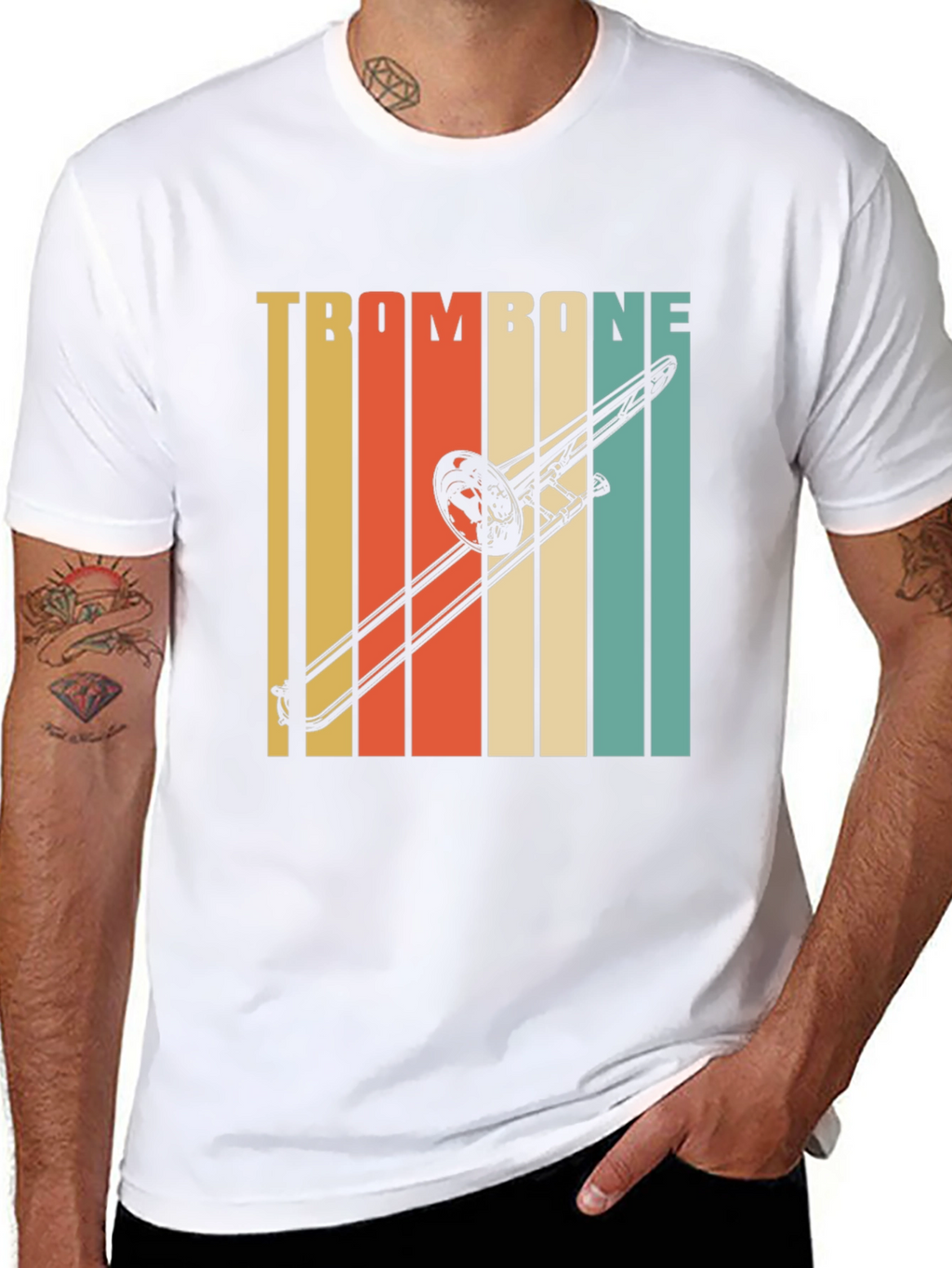 Retro Trombone Player T-Shirt