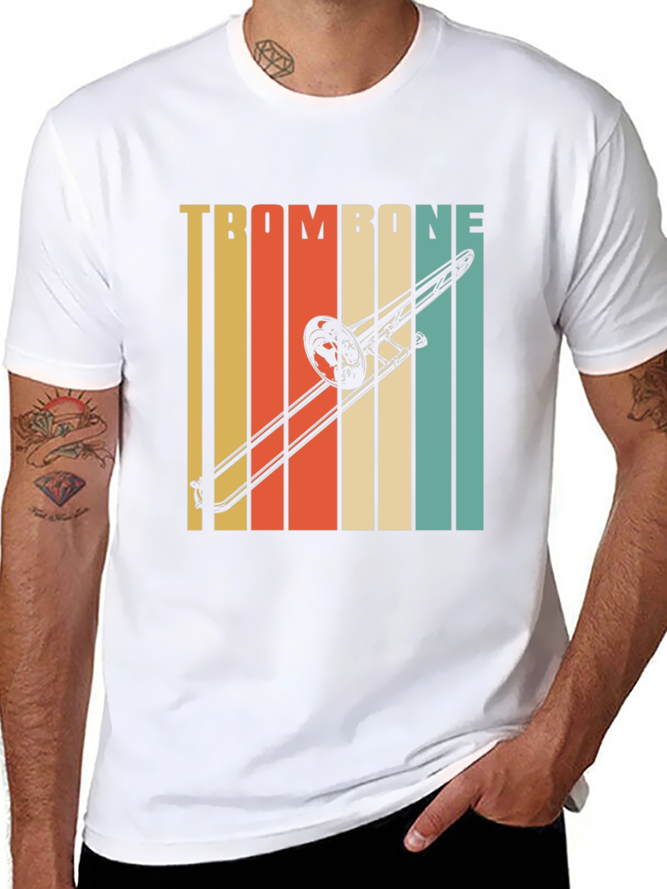 Retro Trombone Player T-Shirt