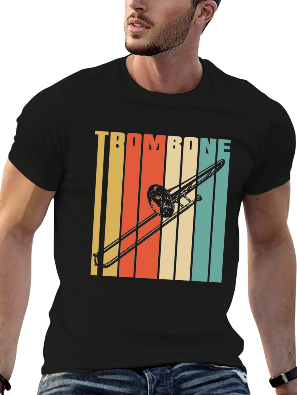 Retro Trombone Player T-Shirt