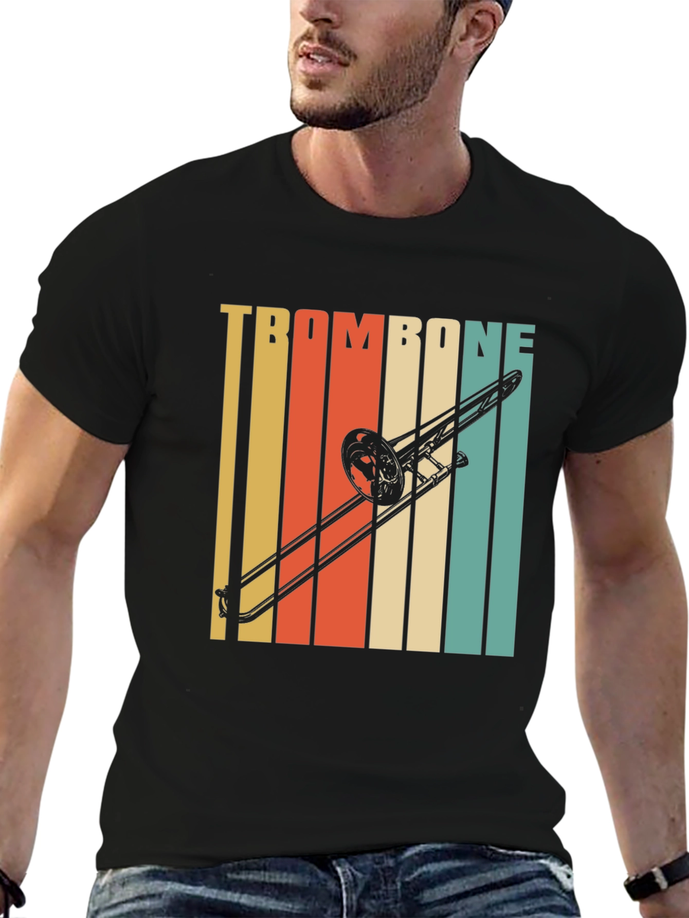 Retro Trombone Player T-Shirt