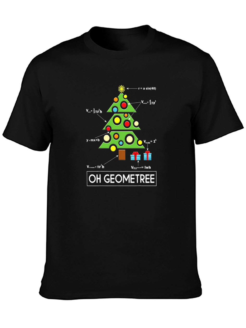 Oh Geometree Math Christmas T-Shirt