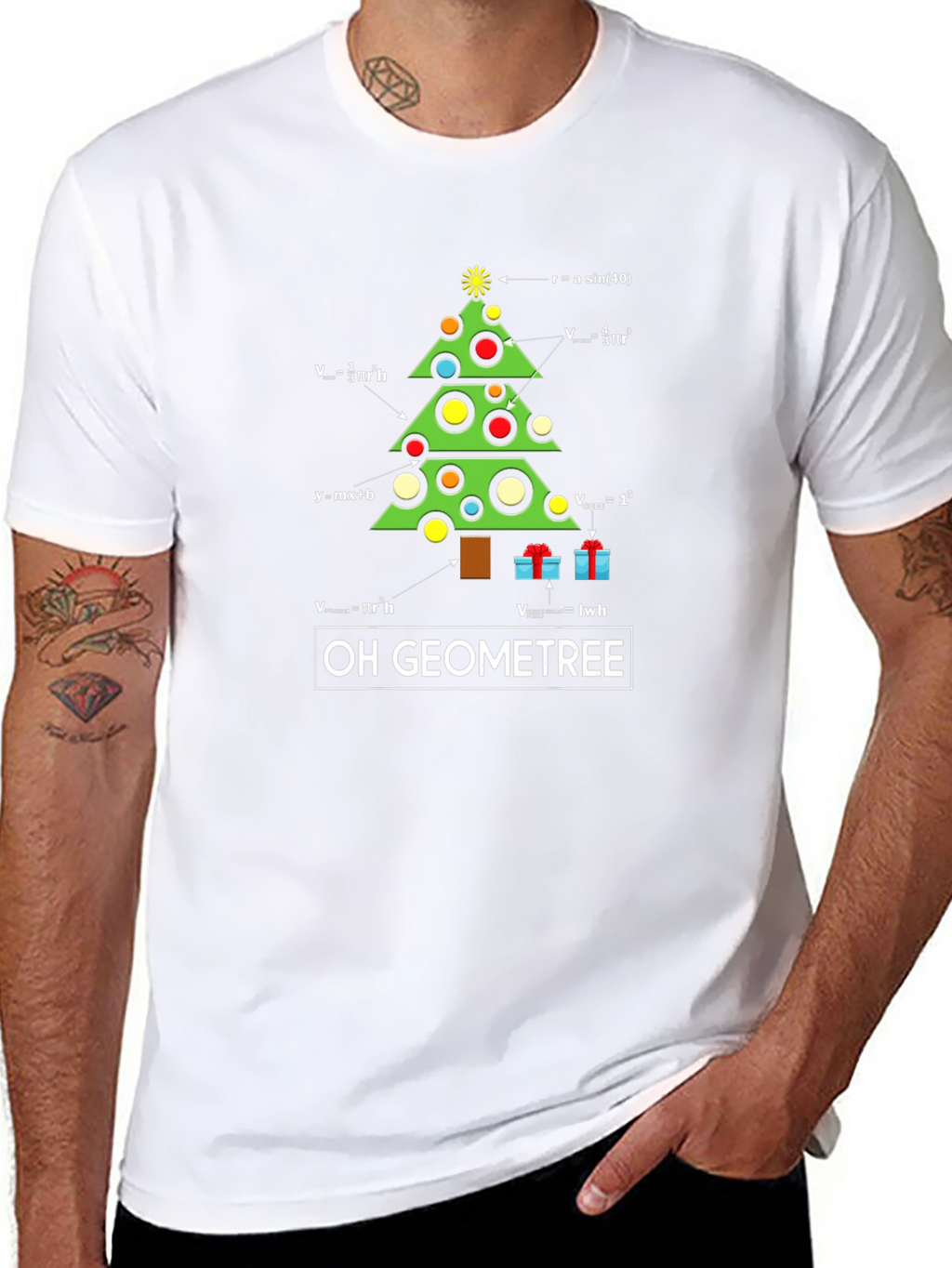 Oh Geometree Math Christmas T-Shirt