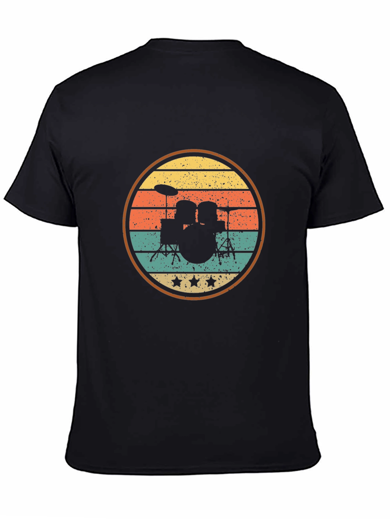 Vintage Drummer Sunset T-Shirt - Retro Style