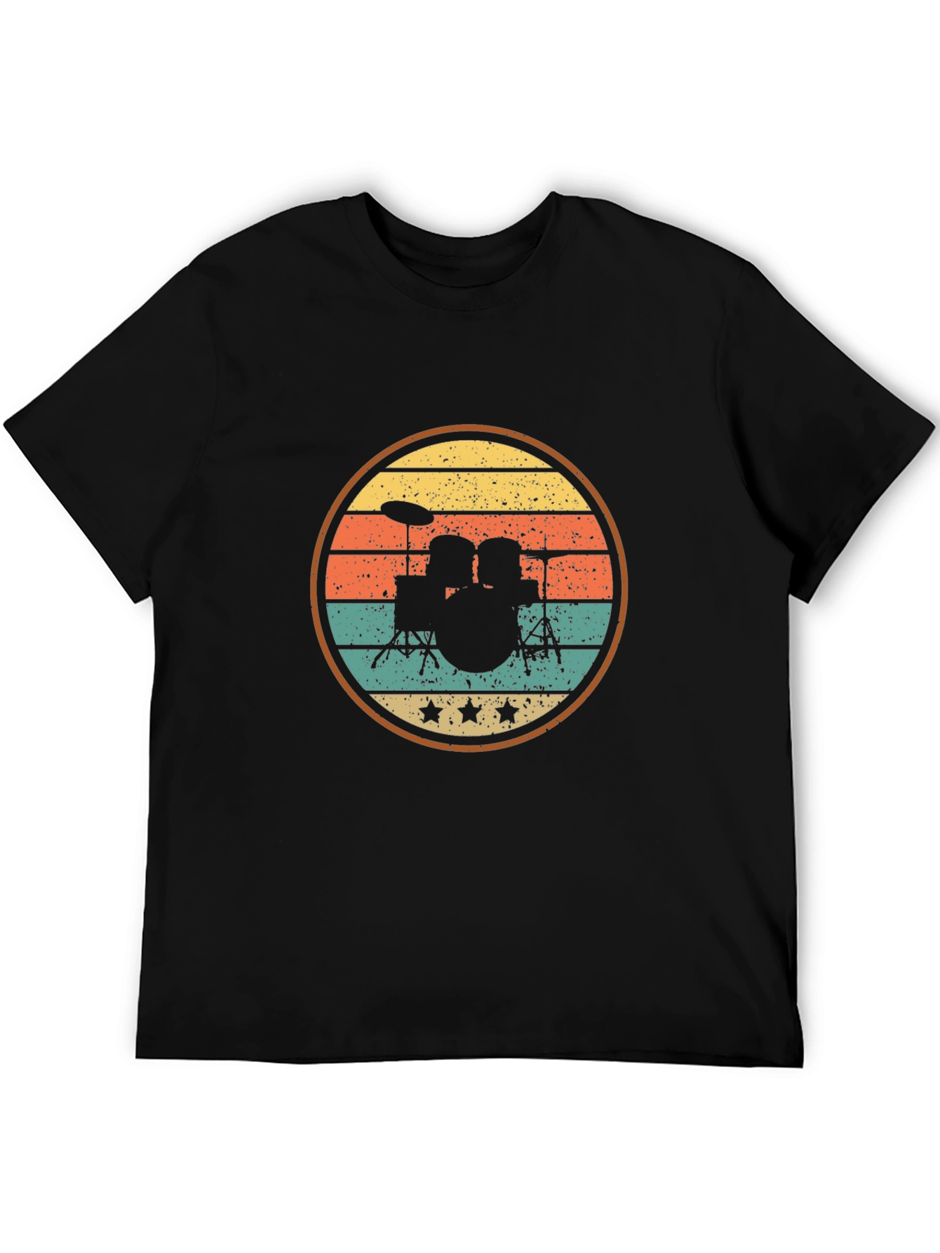 Vintage Drummer Sunset T-Shirt - Retro Style