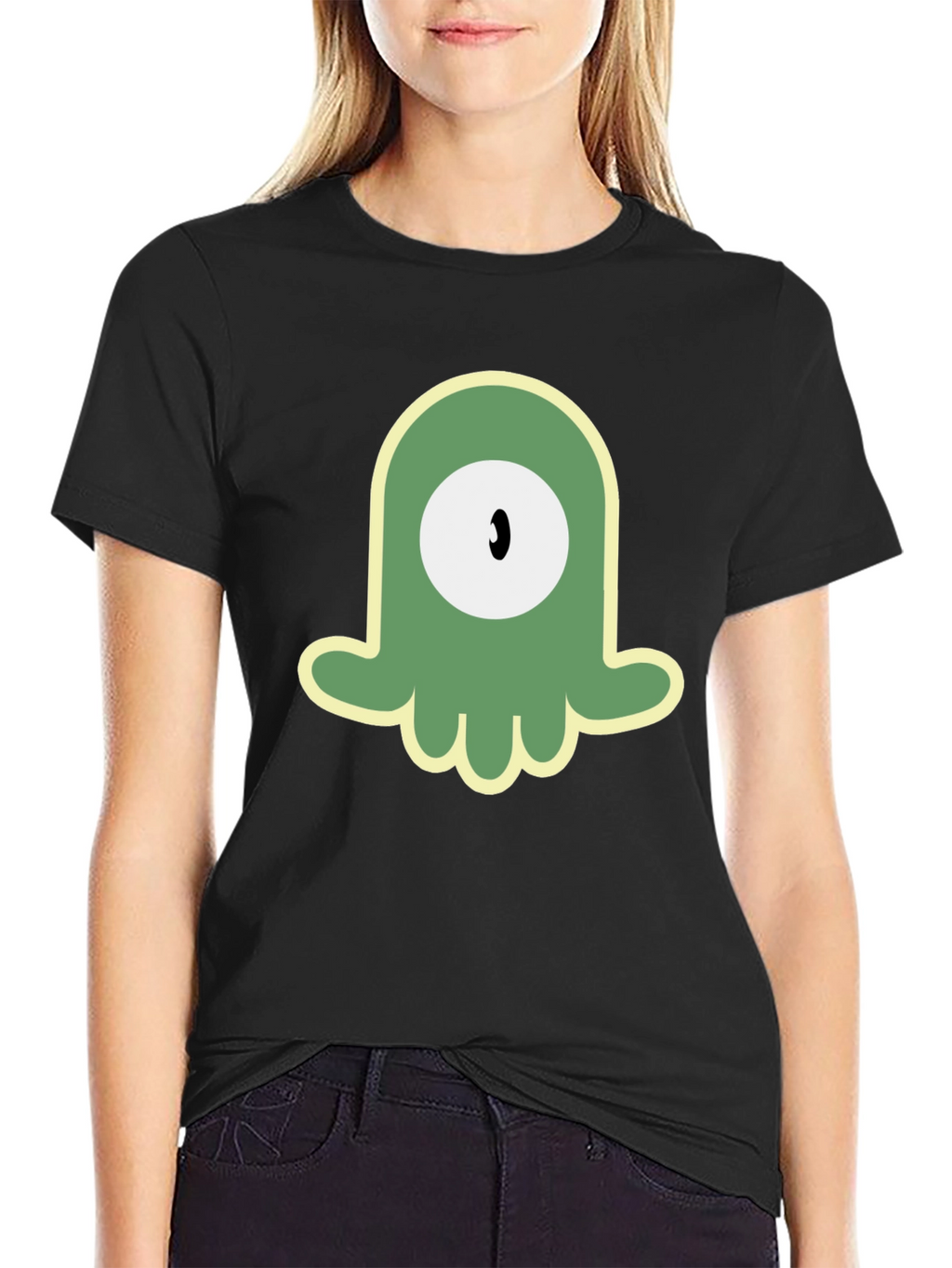 One-Eyed Alien Graphic Black T-Shirt