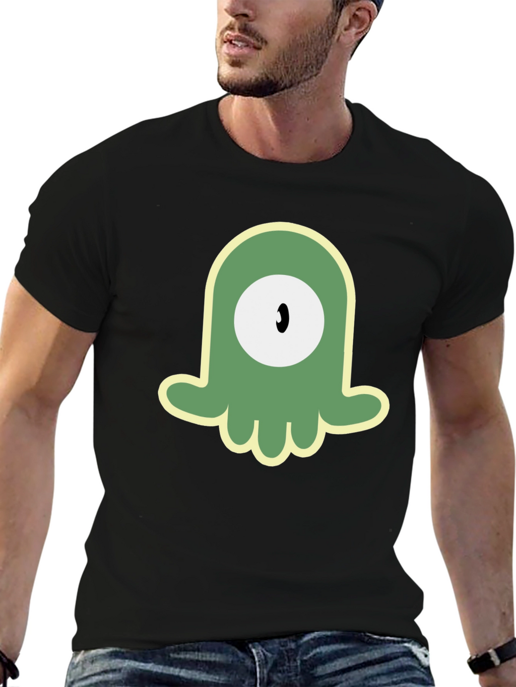 One-Eyed Alien Graphic Black T-Shirt
