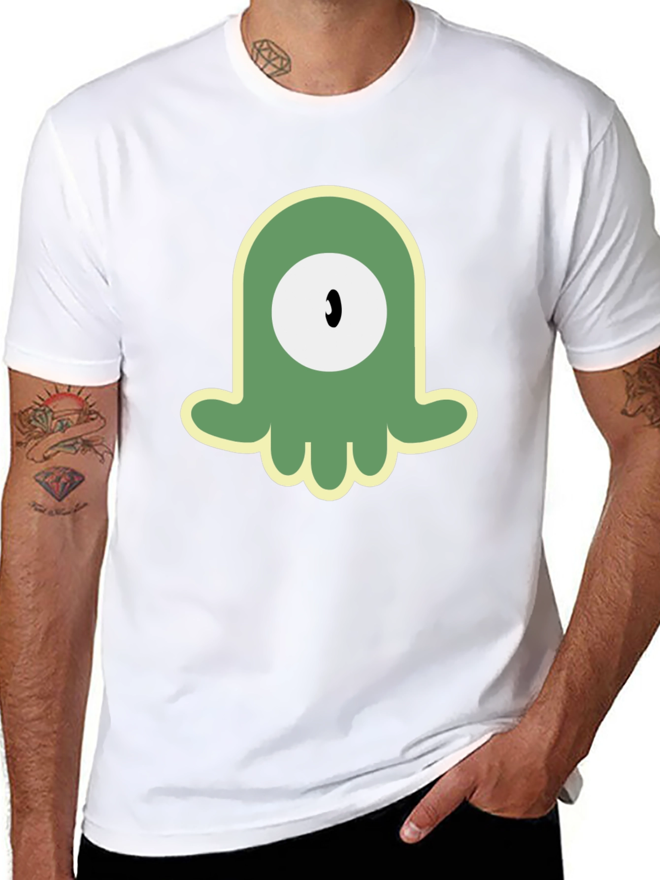 One-Eyed Alien Graphic Black T-Shirt