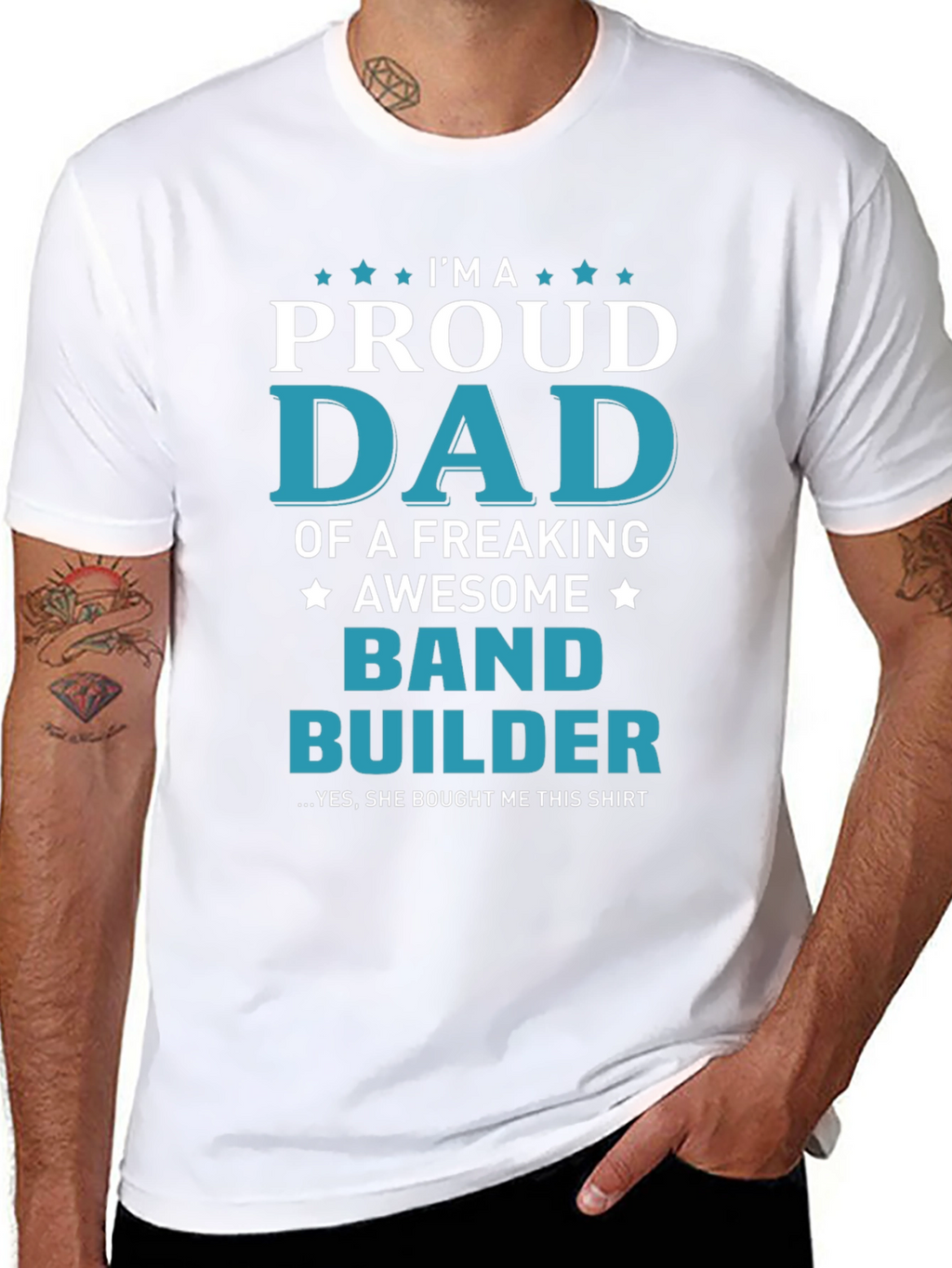 Proud Dad Band Builder T-Shirt