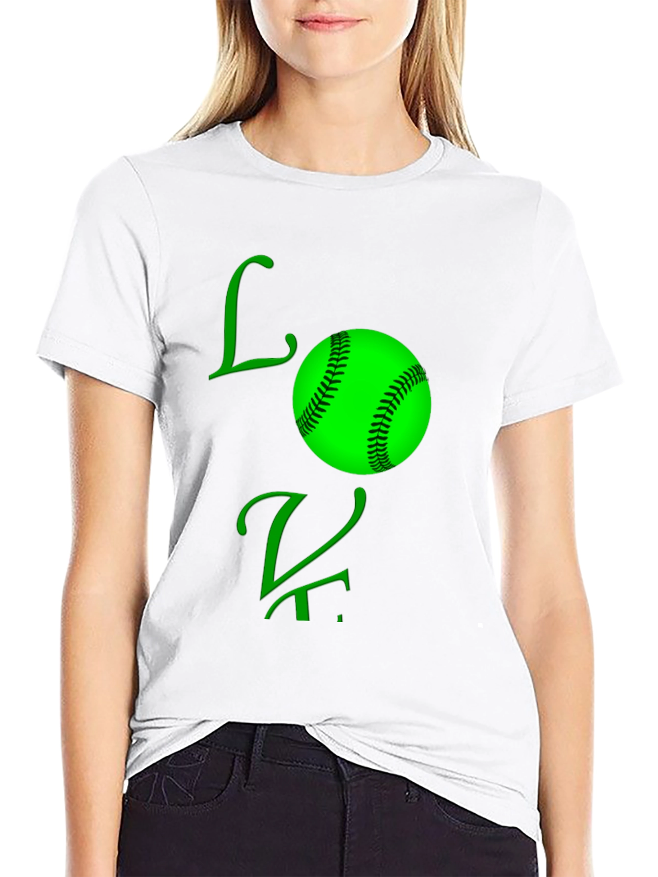 Love Baseball Black T-Shirt
