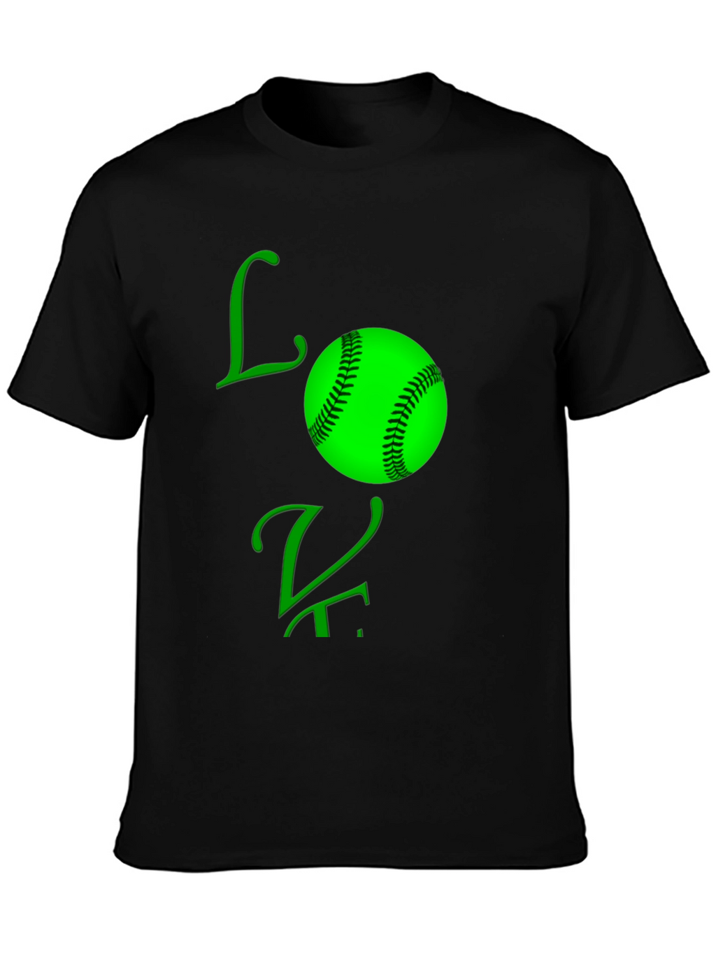 Love Baseball Black T-Shirt