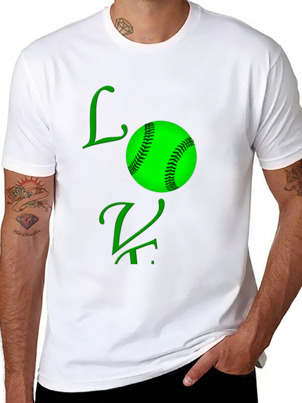Love Baseball Black T-Shirt