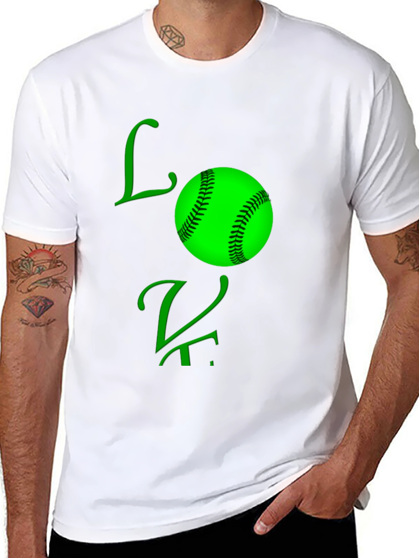 Love Baseball Black T-Shirt