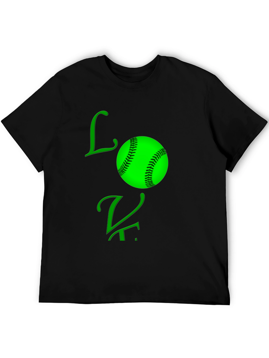 Love Baseball Black T-Shirt