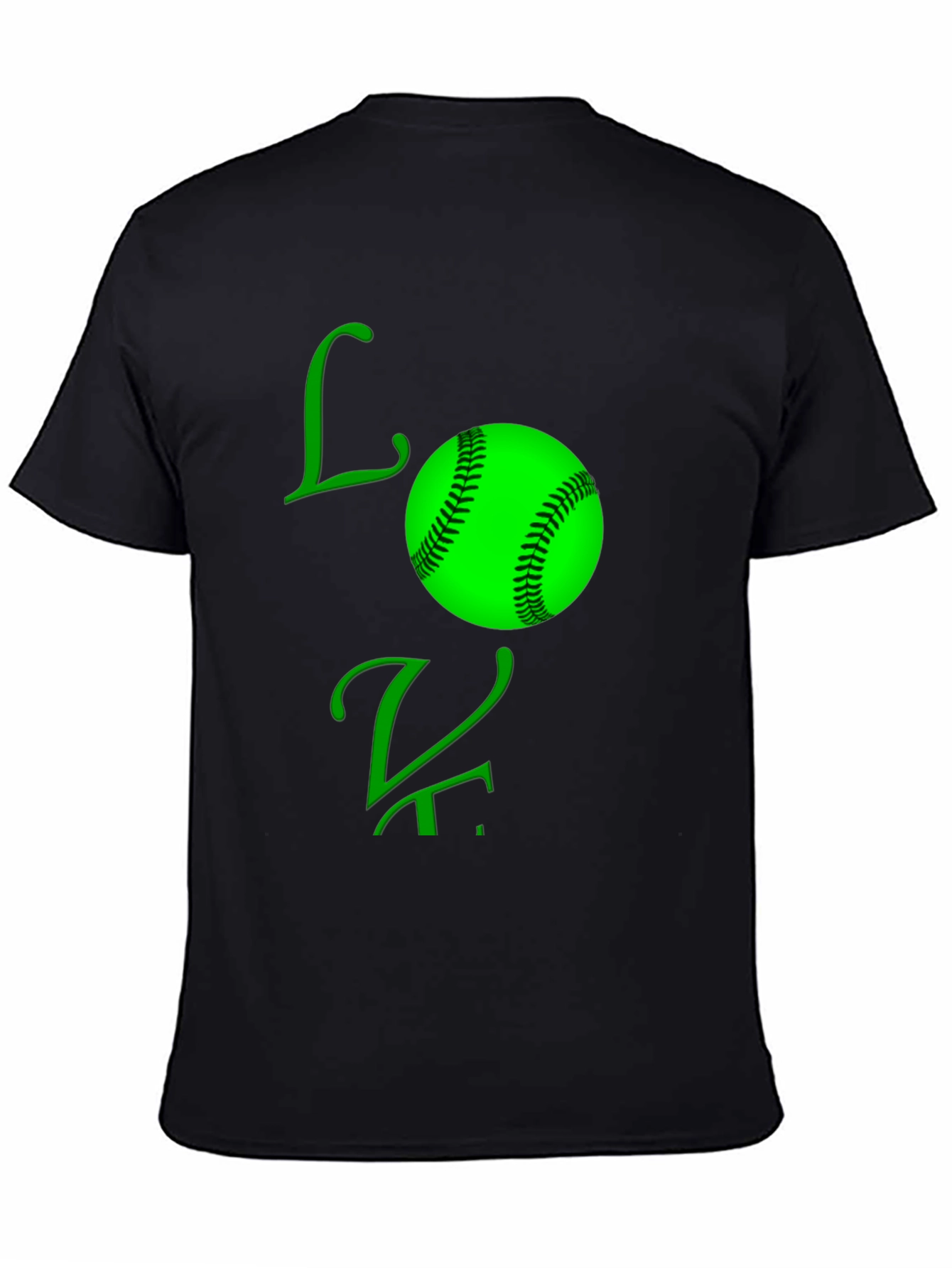 Love Baseball Black T-Shirt